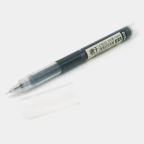 0.5mm full needle straight liquid pen -Black ink