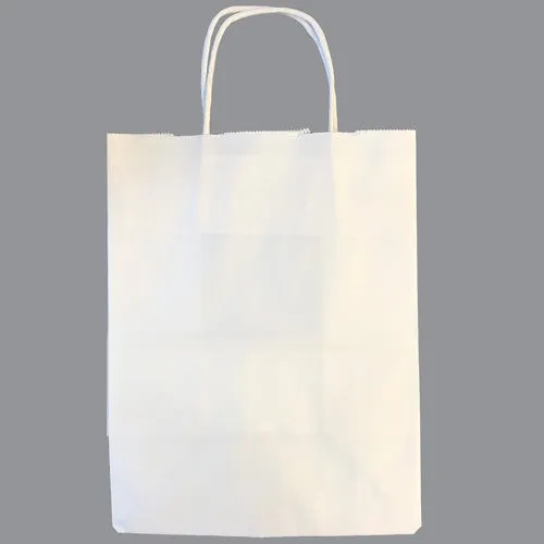 10 inch X 8 inch WHITE GIFT BAG