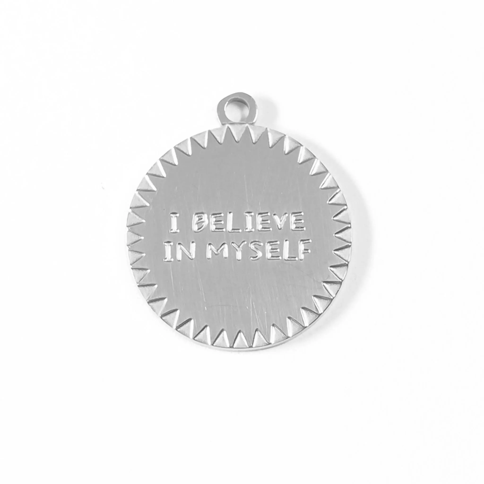 18K Gold PVD Stainless Steel "I Believe In Myself" Charm / PDL0021