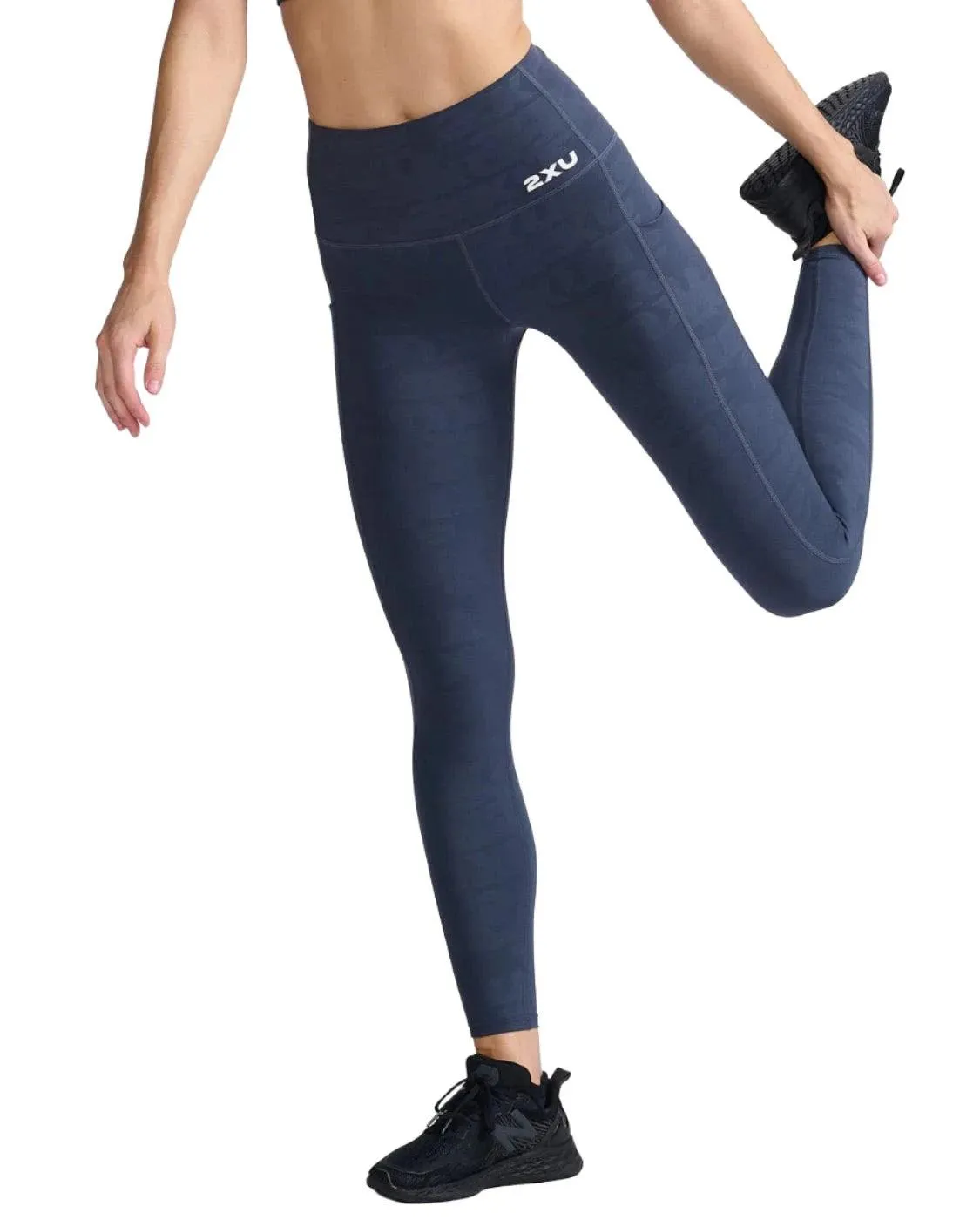 2XU Form Lineup Hi-Rise Women's Compression Tights (Grain Monogram)