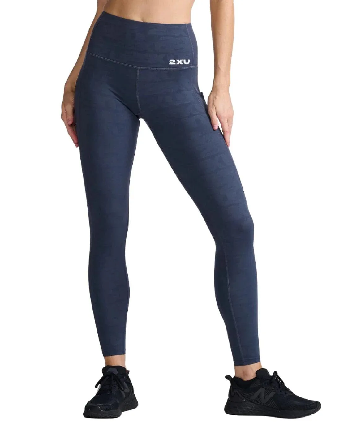 2XU Form Lineup Hi-Rise Women's Compression Tights (Grain Monogram)