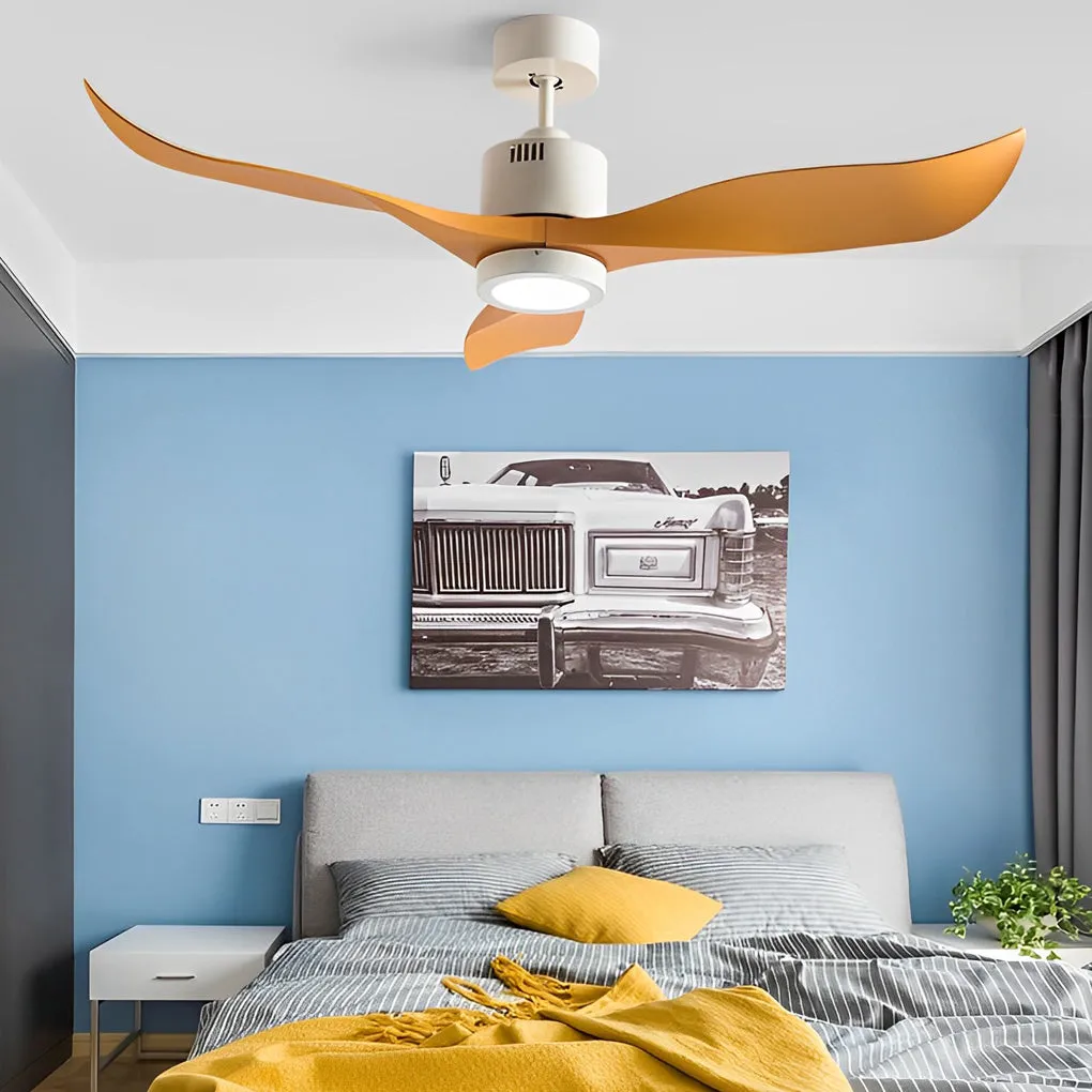 3 Blades Mute Intelligent with Remote LED Nordic Ceiling Fans Lamp