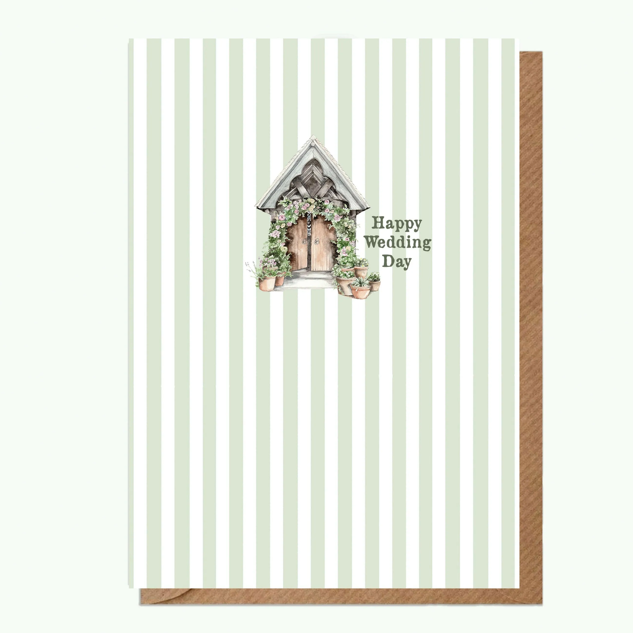 A6 Greeting Card with Ceramic Keepsake - Wedding Church