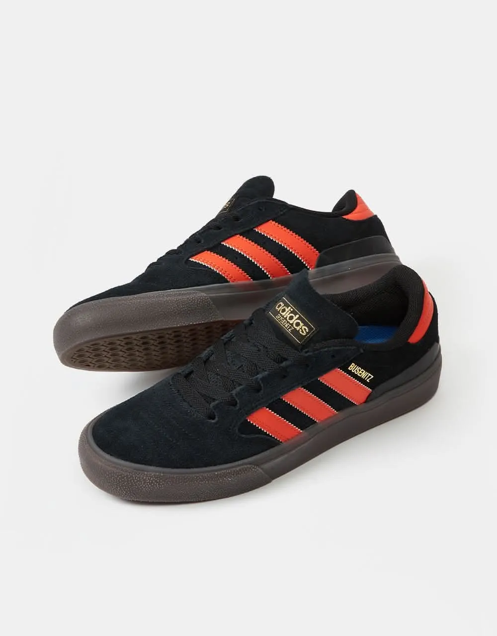 adidas Busenitz Vulc II Skate Shoes - Core Black/Collegiate Orange/Gum