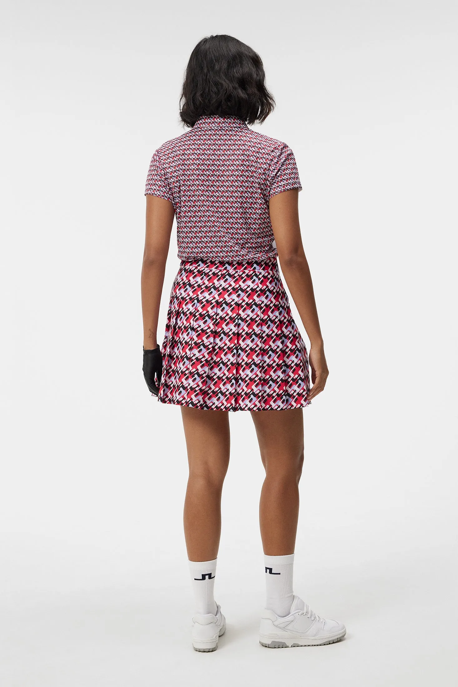 Adina Print Skirt / JL Micro Bridge Rose Red