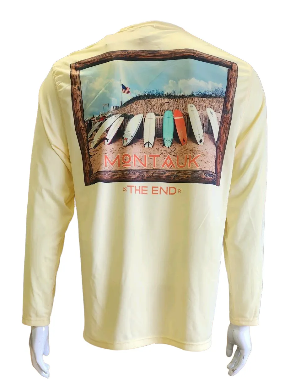 Adult Montauk The End Surf Boards DriFit UV50 Long Sleeve Tee