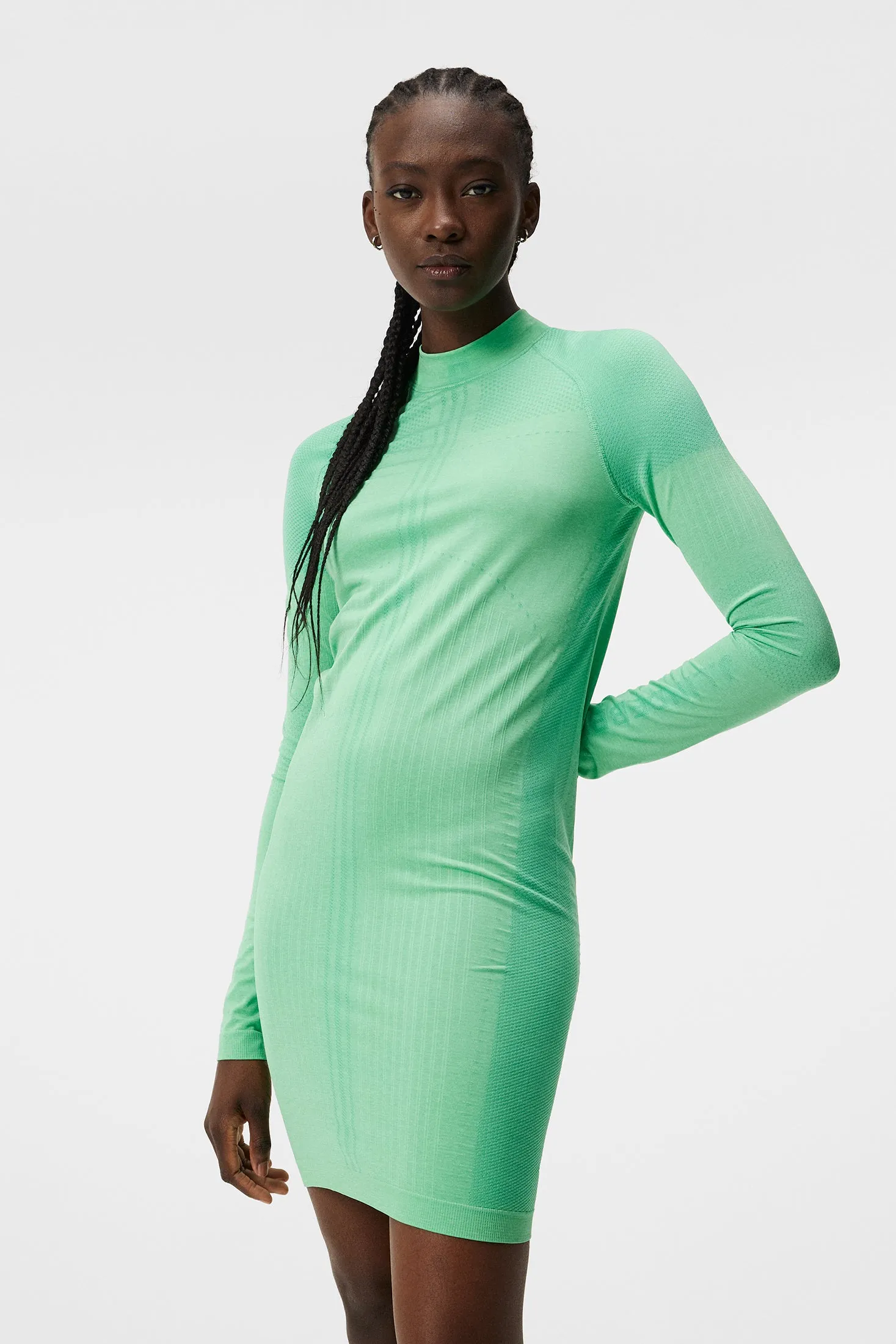 Amber Seamless Dress / Jade Cream Melange