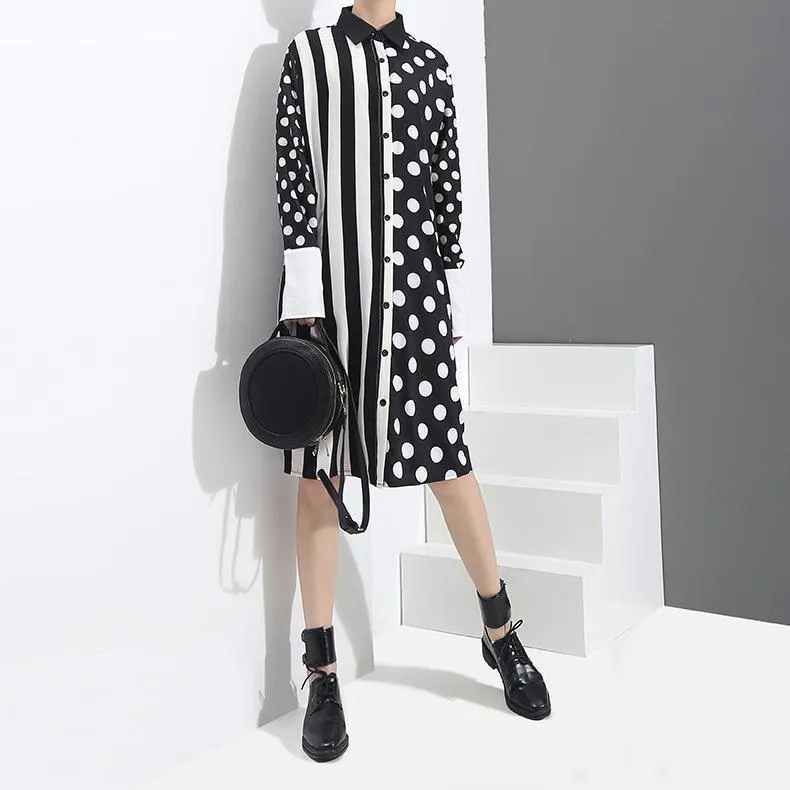 Annie Stripe Dot Dress