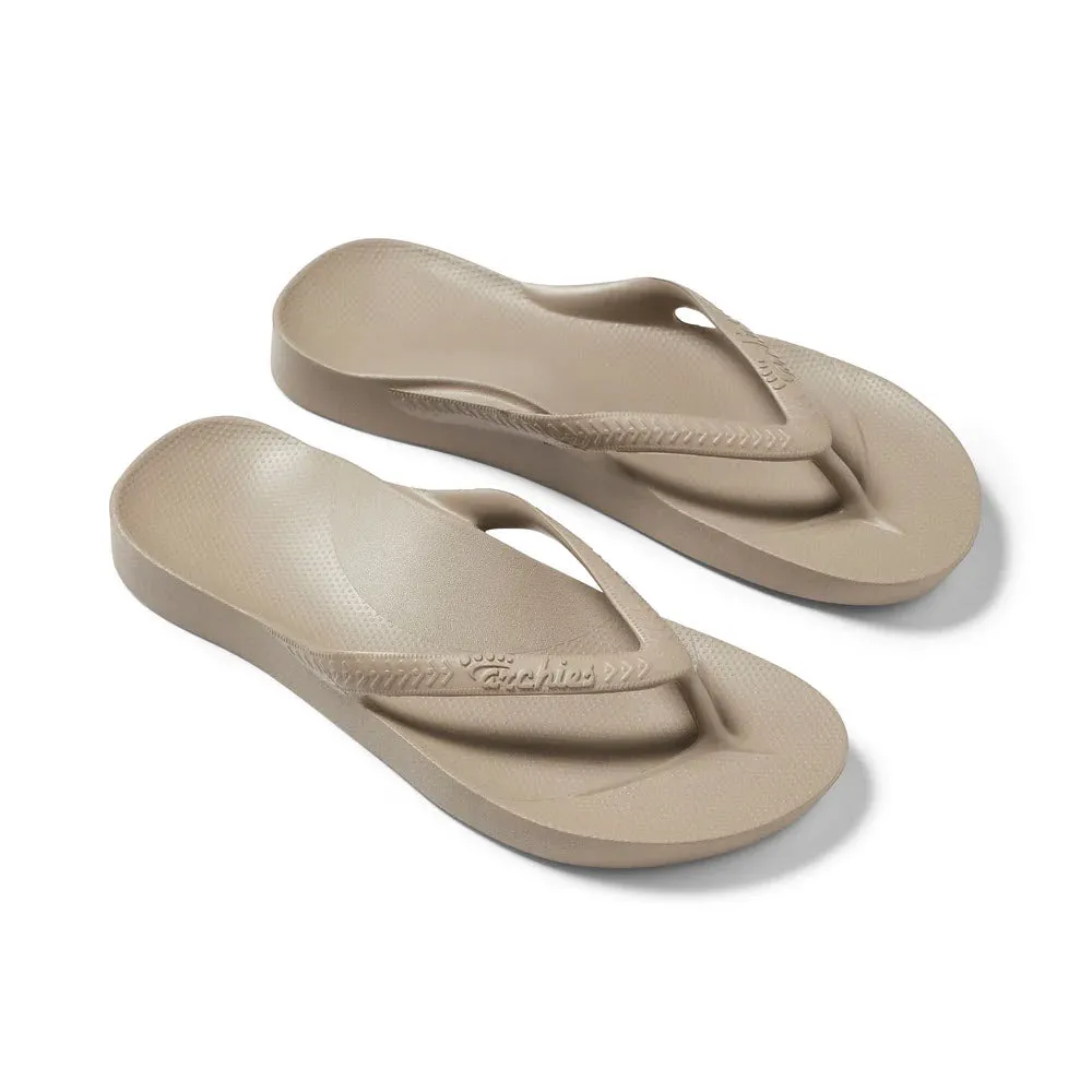 ARCHIES FLIP FLOPS TAUPE - WOMENS