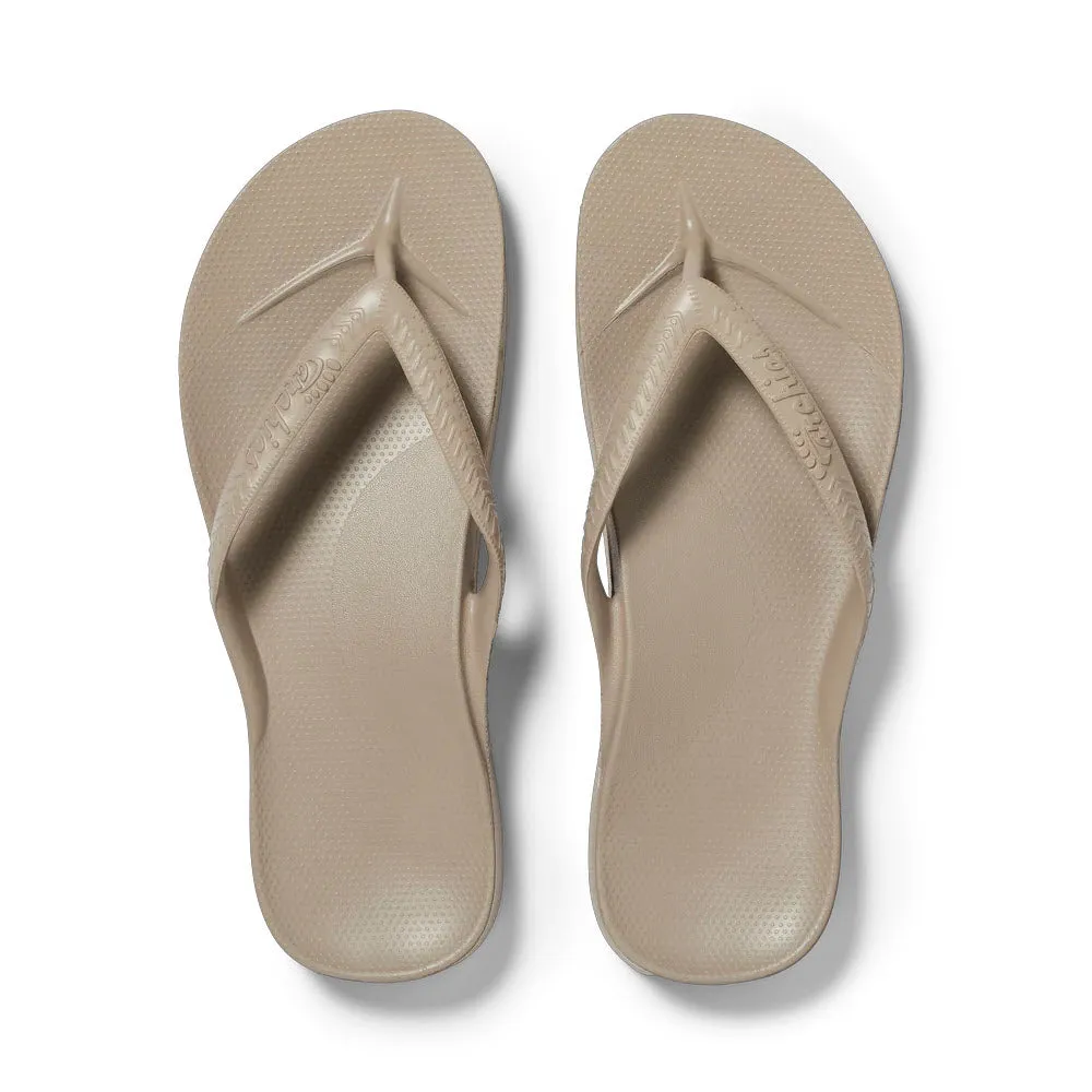 ARCHIES FLIP FLOPS TAUPE - WOMENS