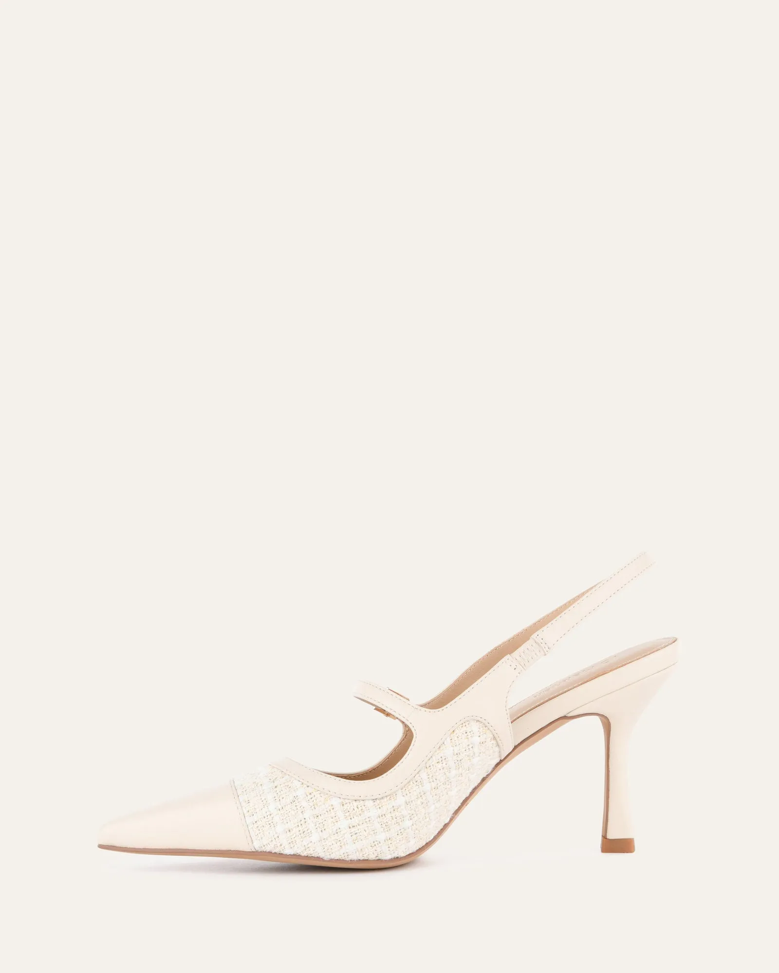 ASCOT HIGH HEELS OFF WHITE TWEED