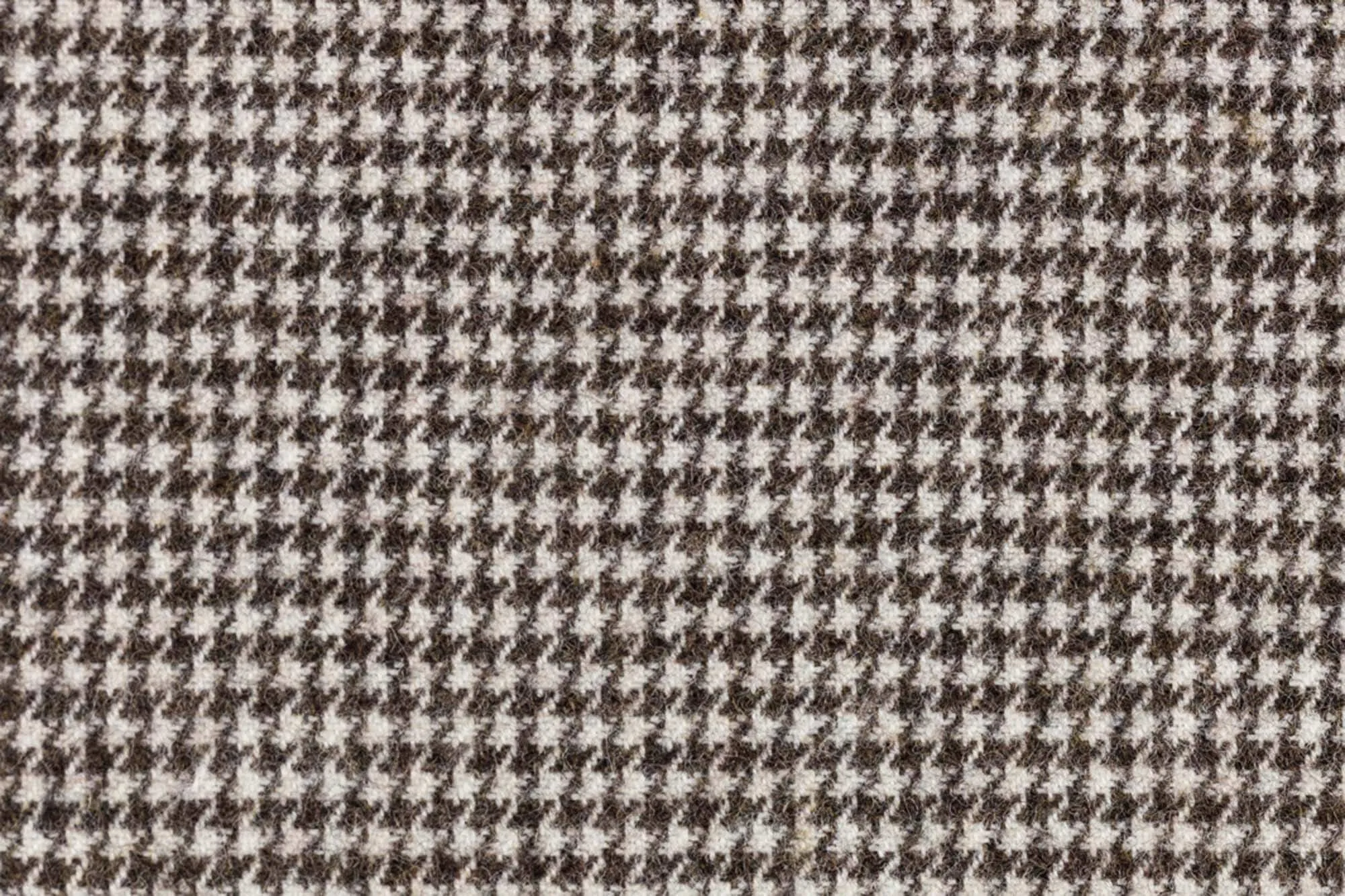 Aspen mel Brown Houndstooth Flannel Shirting