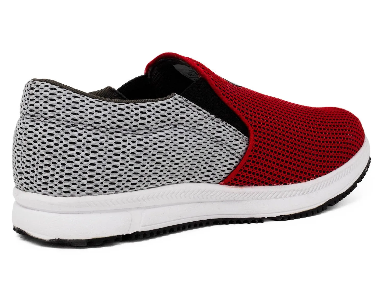 Avant Men's Dual Mesh Slip On Sports Shoes - Red/Grey