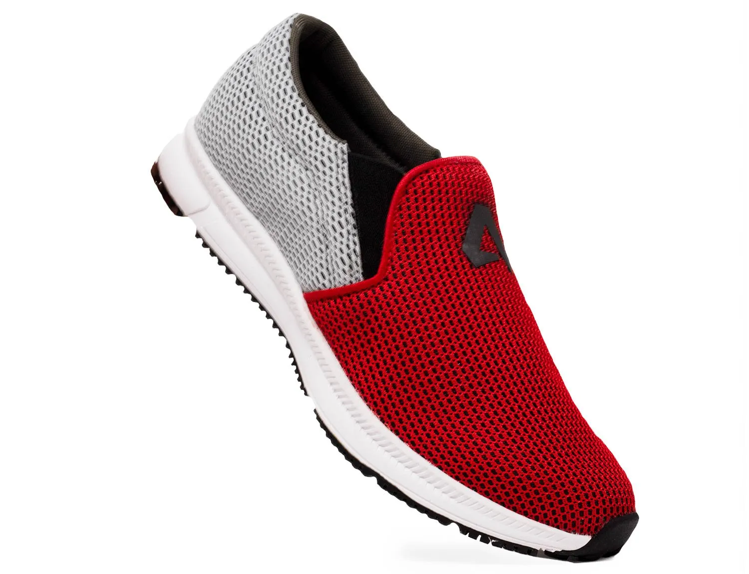 Avant Men's Dual Mesh Slip On Sports Shoes - Red/Grey