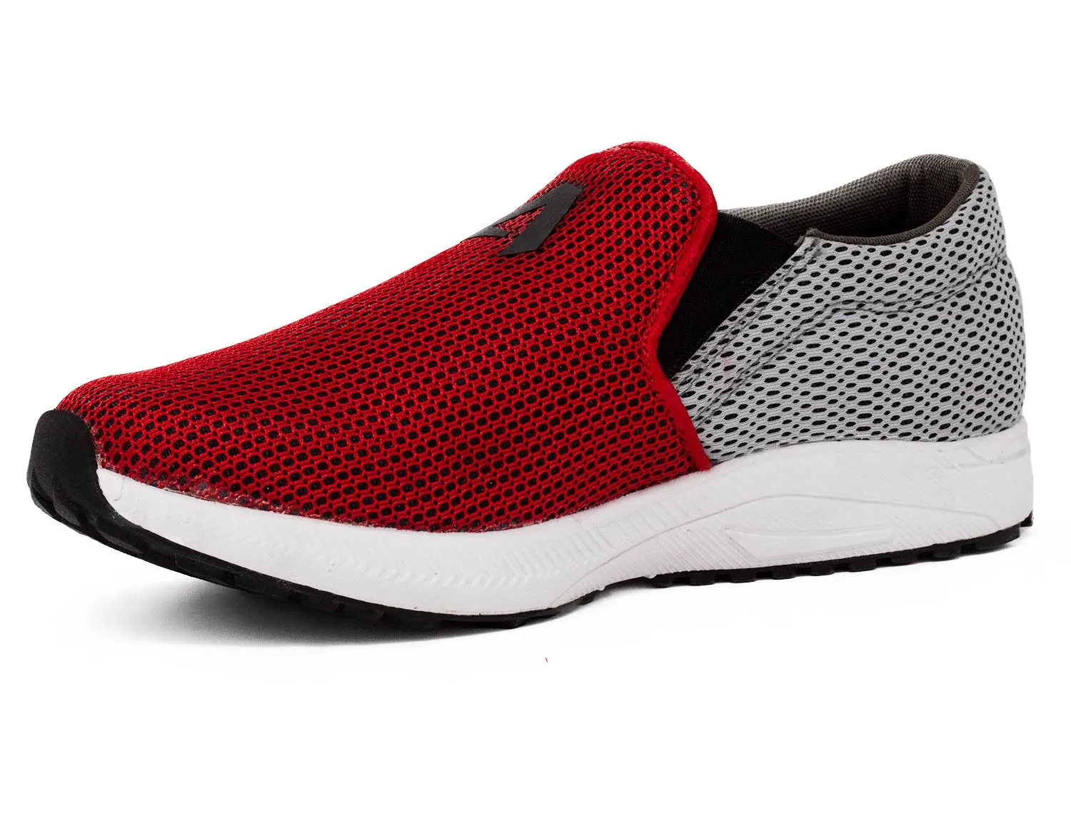 Avant Men's Dual Mesh Slip On Sports Shoes - Red/Grey