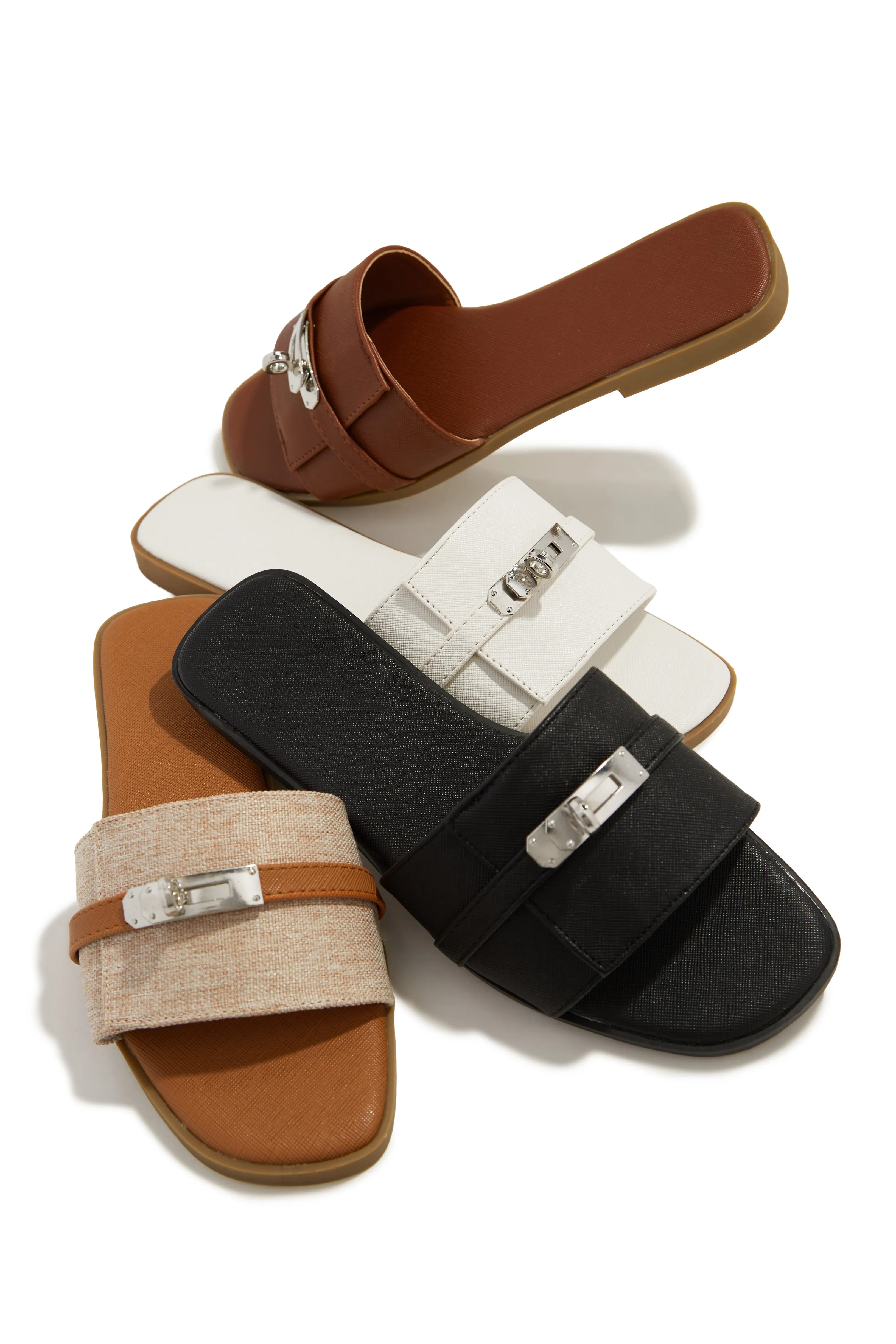 Bianca Slip On Sandals - Tan