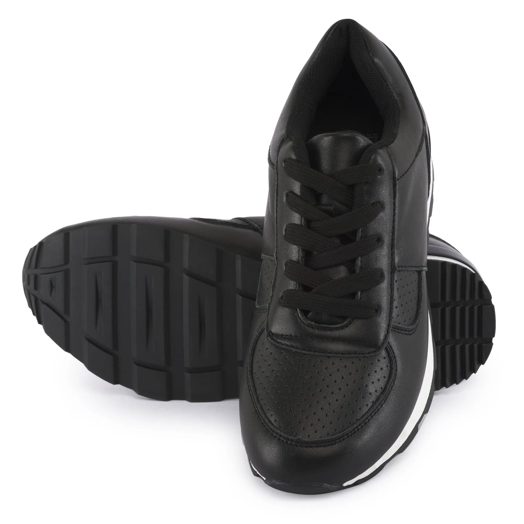 Black Lace Up Trainer