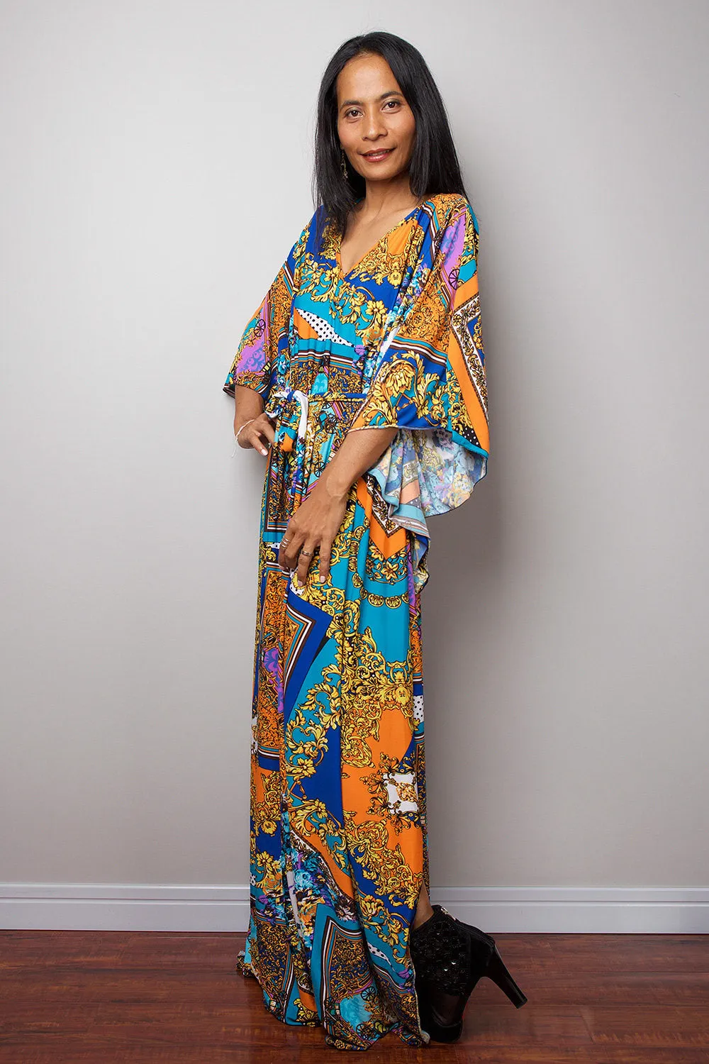 Boho Dress - Kaftan Kimono Dress - Maxi Dress : Funky Elegant Collection No.4