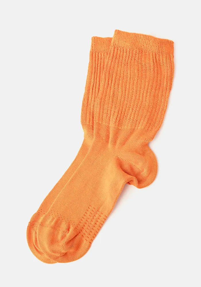 Bright Orange Bamboo Socks