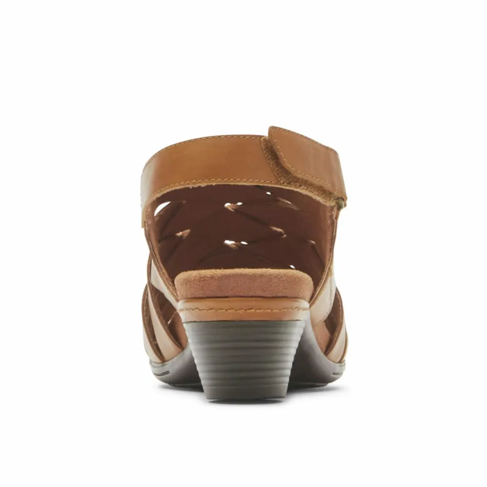 Cobb Hill LAUREL WOV SANDAL HONEY LTHR