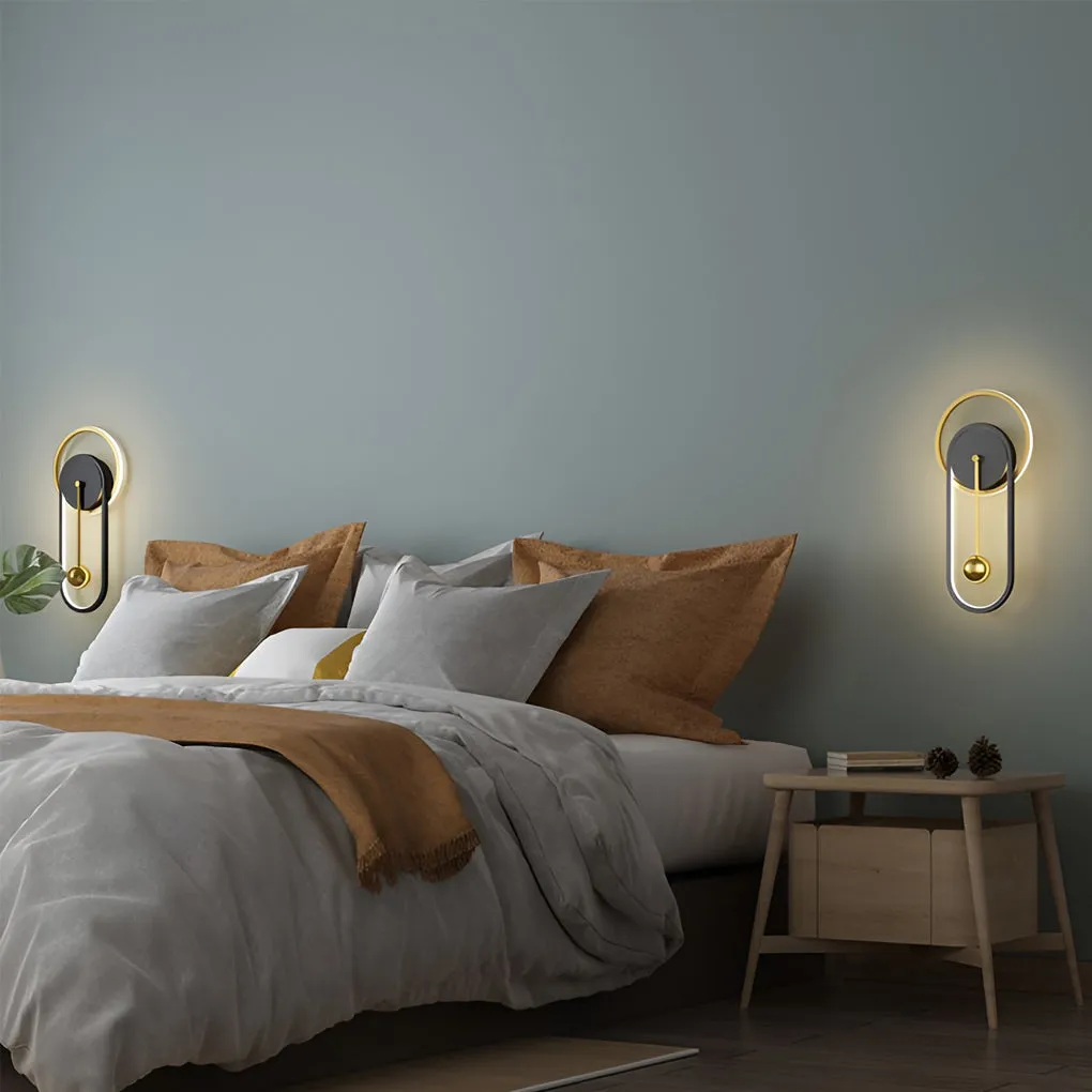 Creative Mute Clock Shaped LED Nordic Wall Lamp Wall Sconce Lighting