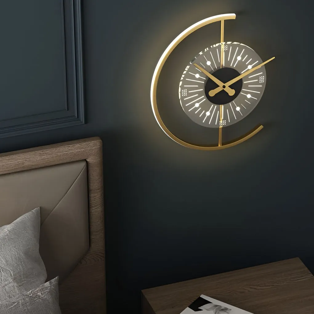 Creative Mute Clock Shaped LED Nordic Wall Lamp Wall Sconce Lighting