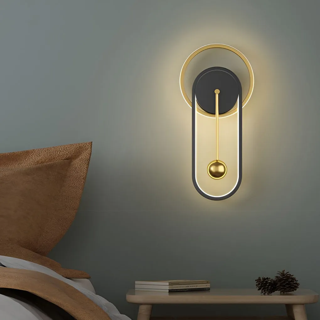 Creative Mute Clock Shaped LED Nordic Wall Lamp Wall Sconce Lighting