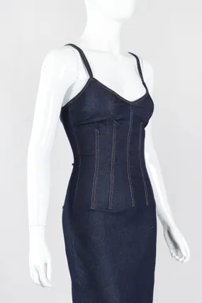 Denim Corset Slip Dress