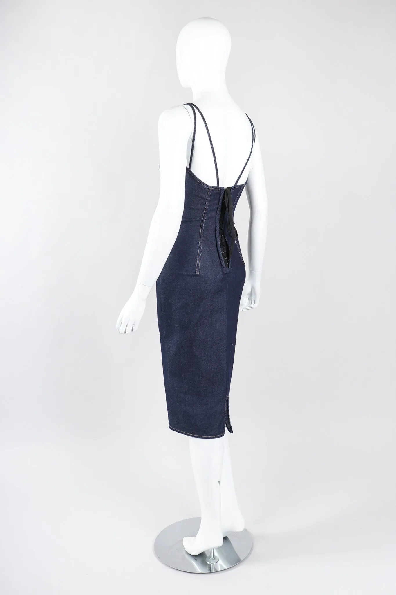 Denim Corset Slip Dress