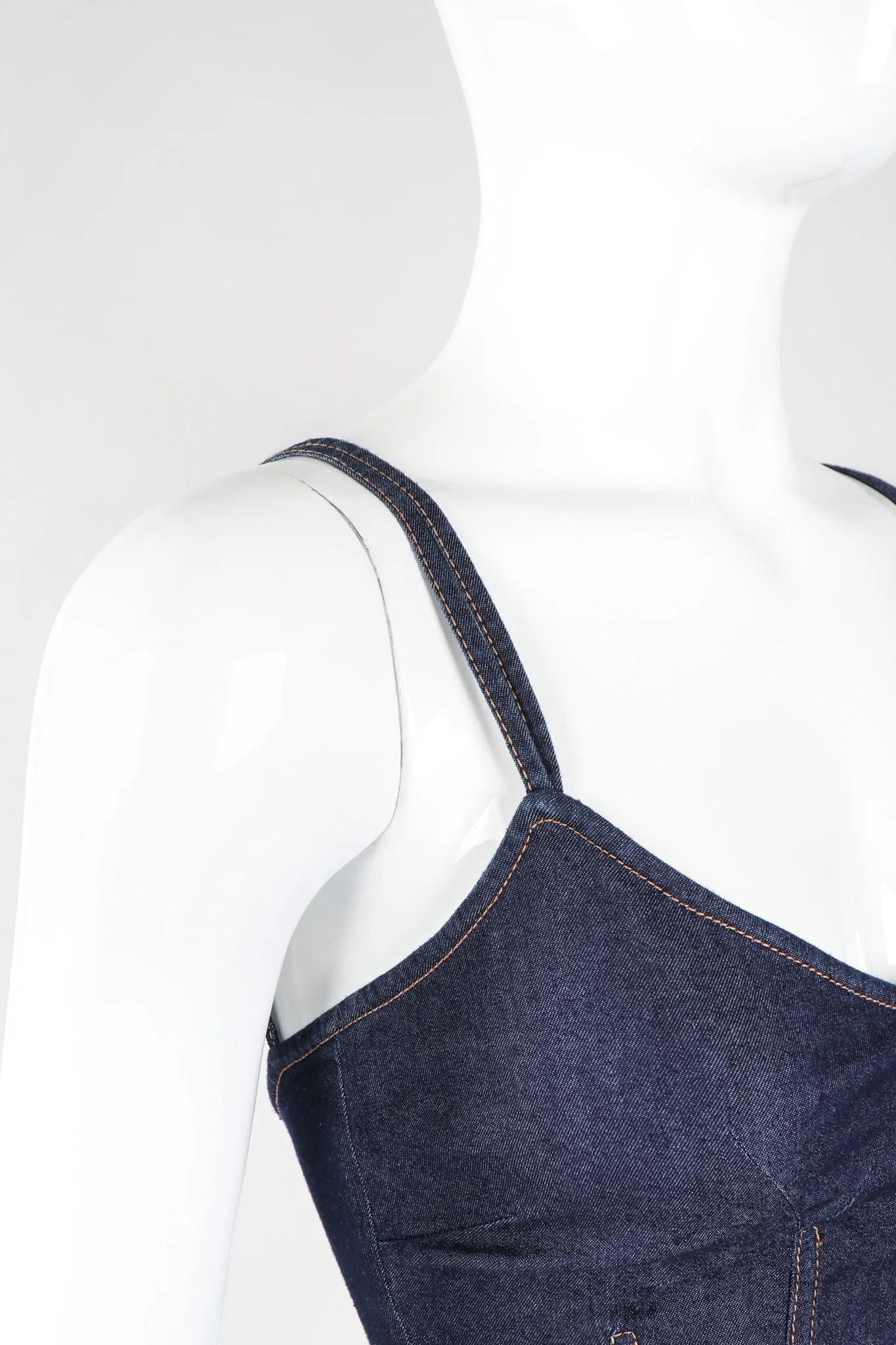 Denim Corset Slip Dress