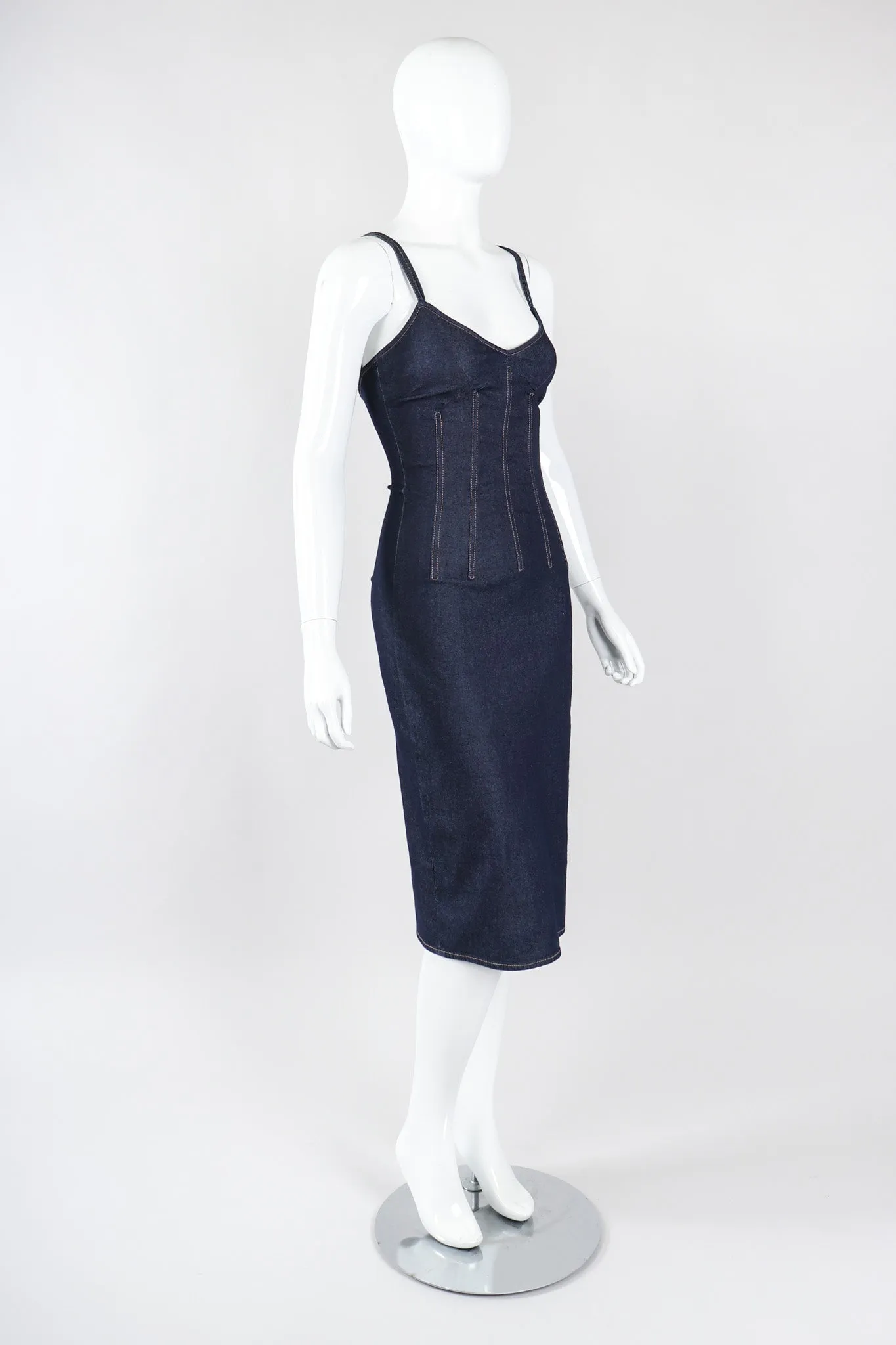 Denim Corset Slip Dress