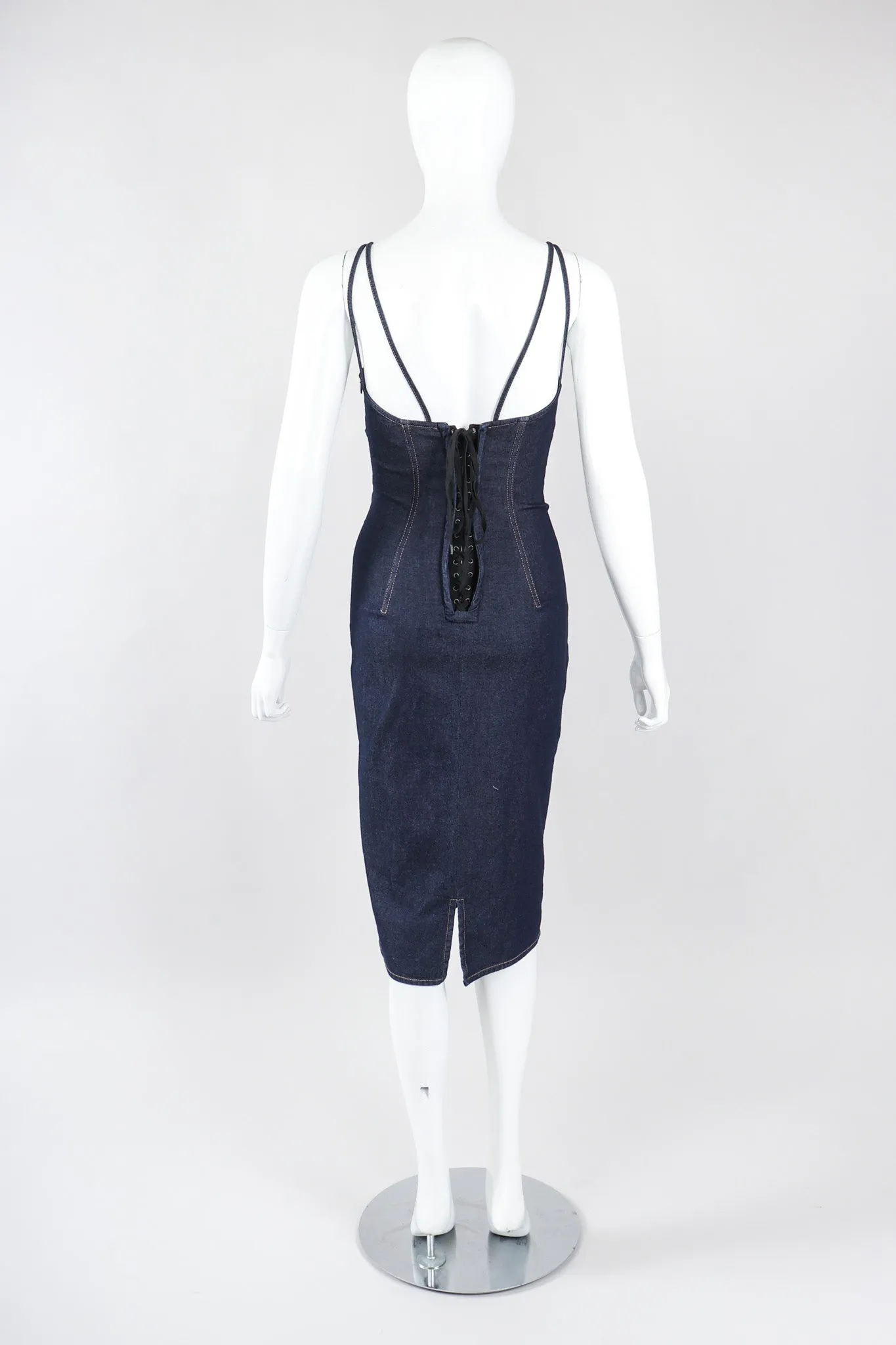 Denim Corset Slip Dress