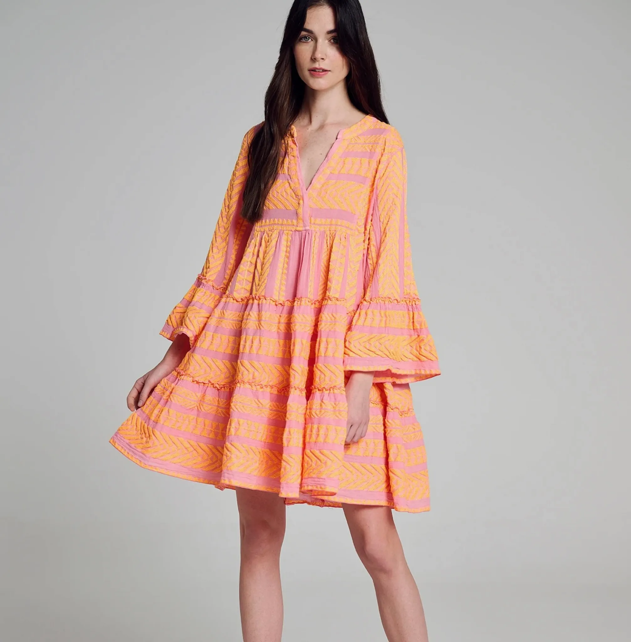 Ella Short Dress SS22 by Devotion Twins - Bright Colours