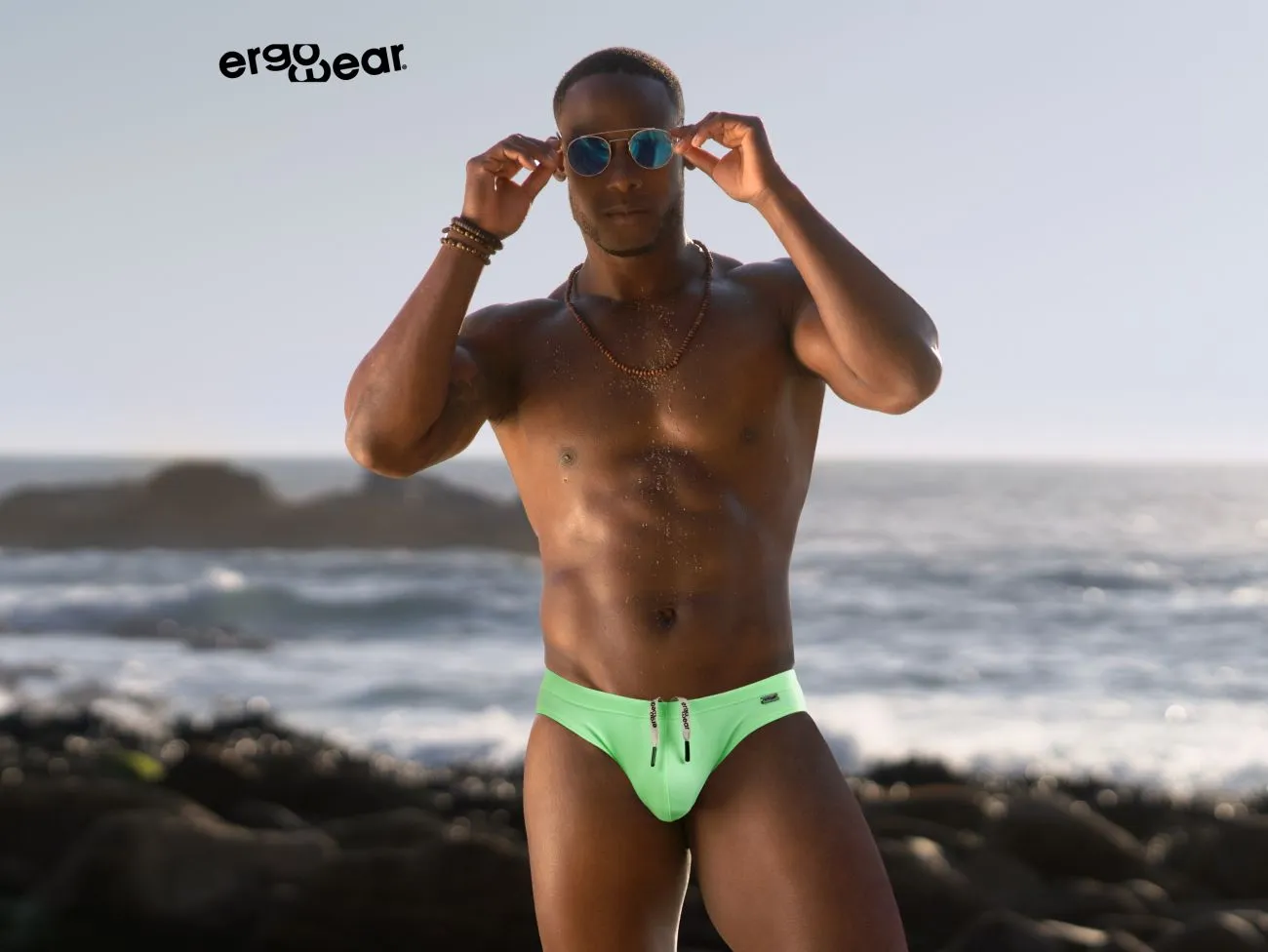 ErgoWear EW1691 Swim Thongs Bright Green