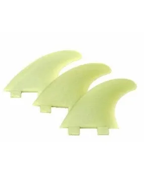 FCS GX (Xtra-Small Size)  Natural Glass Flex Tri Fin Set