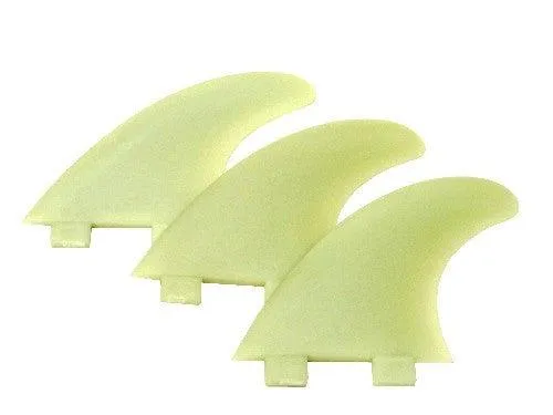 FCS GX (Xtra-Small Size)  Natural Glass Flex Tri Fin Set