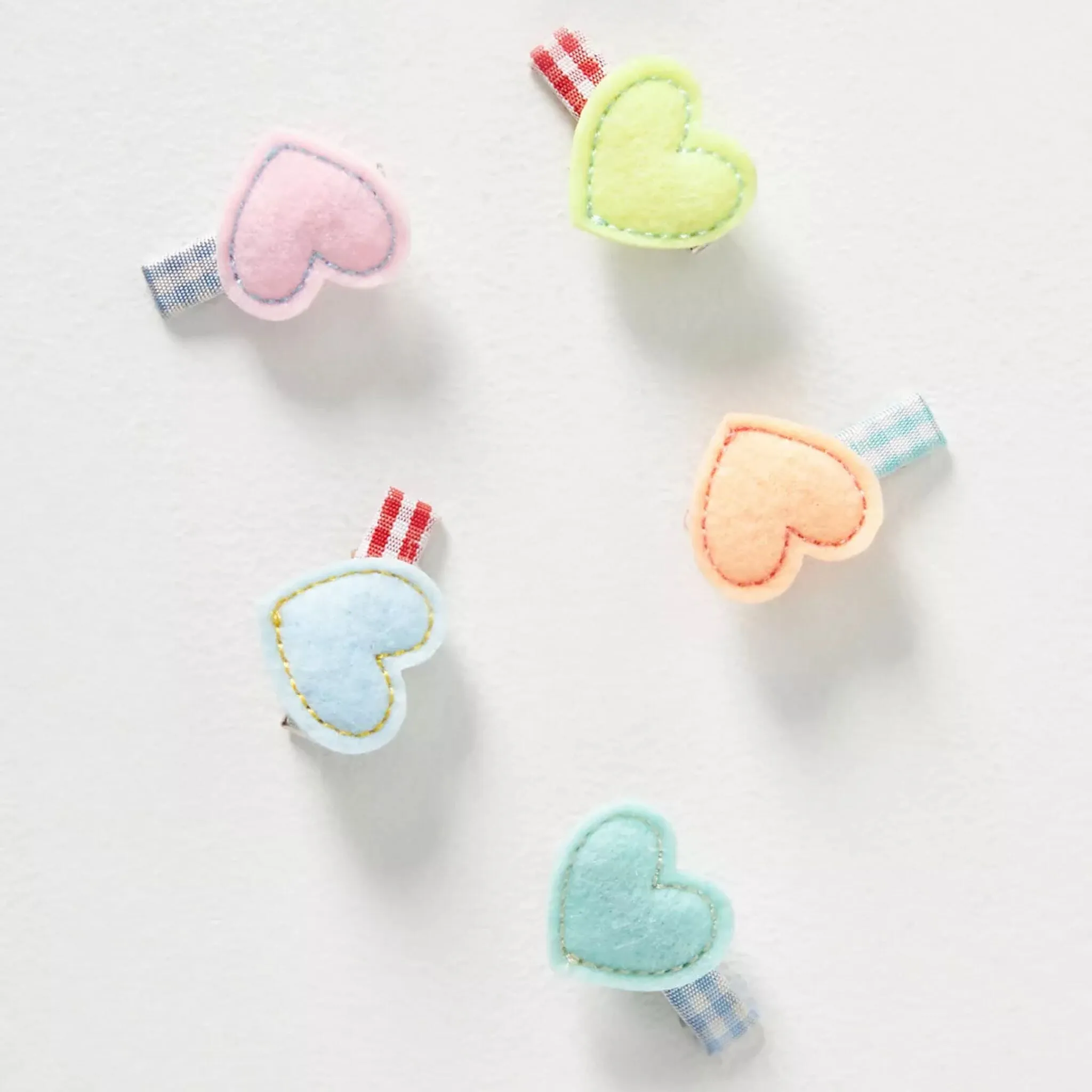 Felt Heart Hair Clips