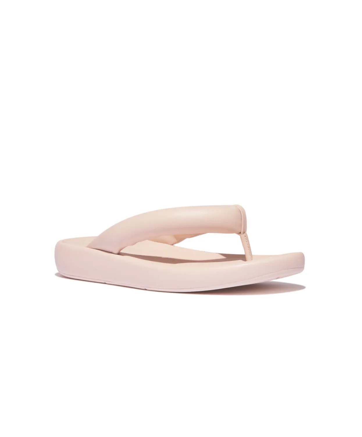 Fitflop IQushion D-Luxe x Roksanda Padded leather Flip Flops Oyster