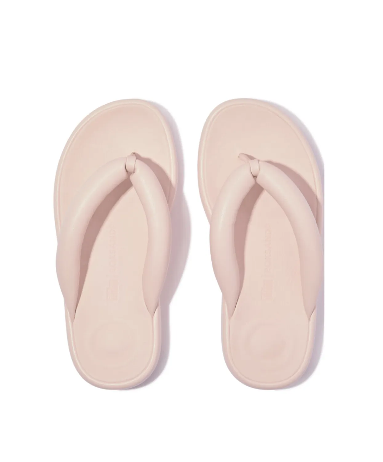 Fitflop IQushion D-Luxe x Roksanda Padded leather Flip Flops Oyster