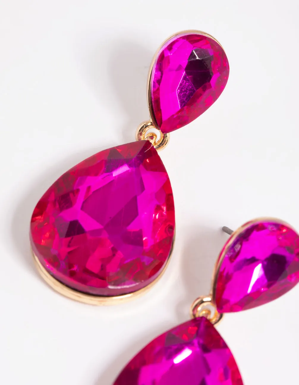 Fuchsia Teardrop Earrings