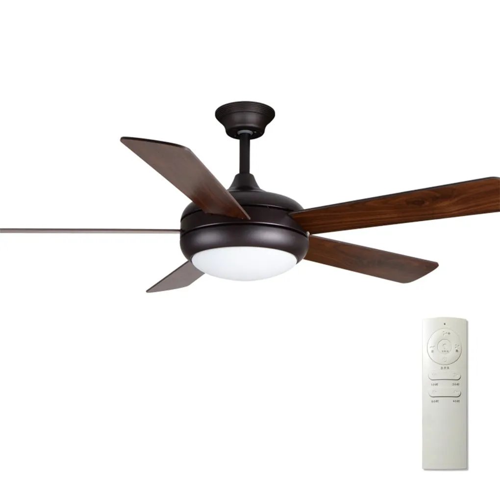 Hanging 3 Gear Wind Speed Retro Wood Fan Blade Mute Energy Saving Ceiling Fans with Lights