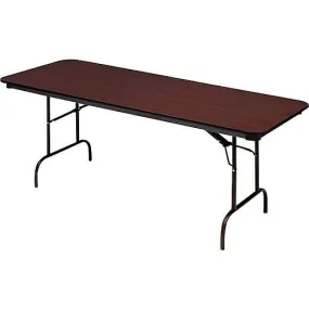 ICEBERG Premium Folding Table, 96 x 30, Mahogany