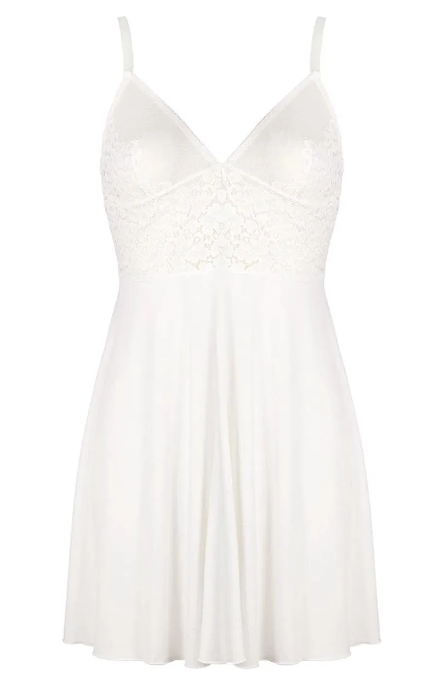 Ivory Lace & Knit Women's Chemise