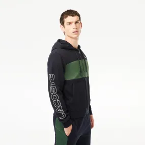 Lacoste Men's Colorblock Logo Zip-Up Long Sleeve Hoodie