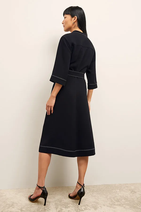 Lauleh Dress - Everyday Crepe :: Black