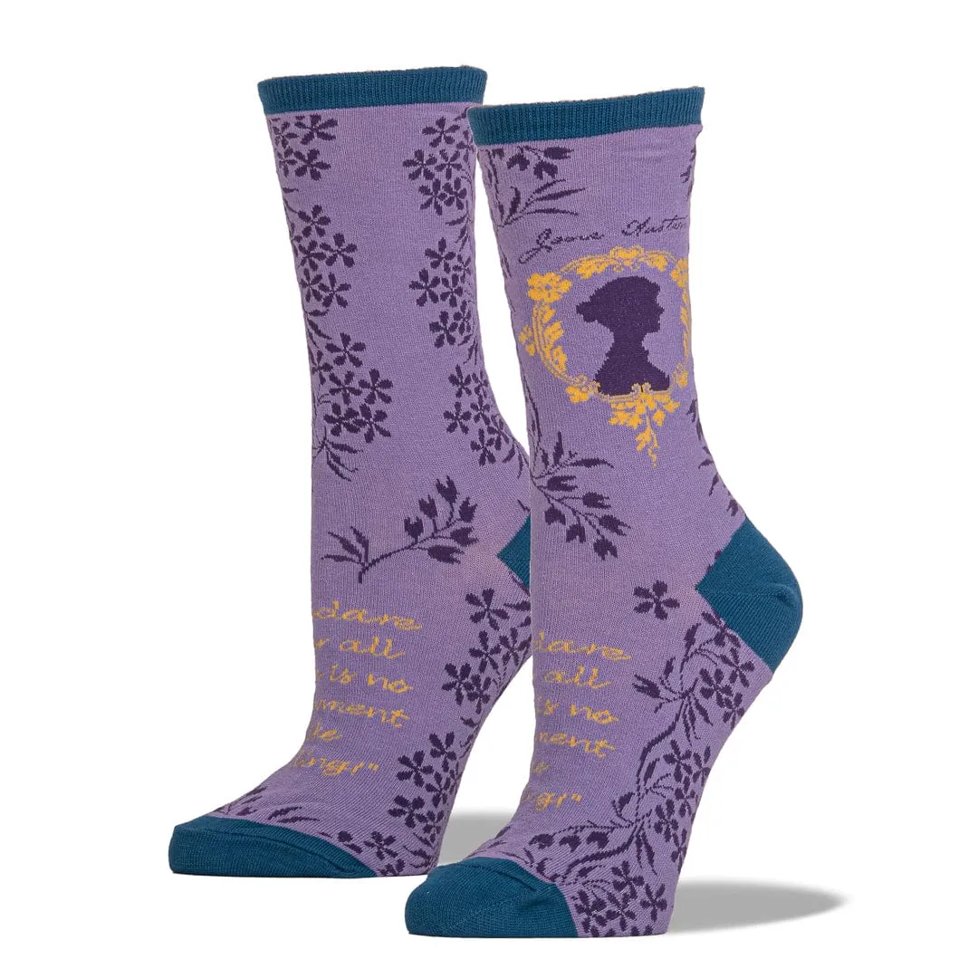 Lavender Jane Austen Socks Women's Crew Sock