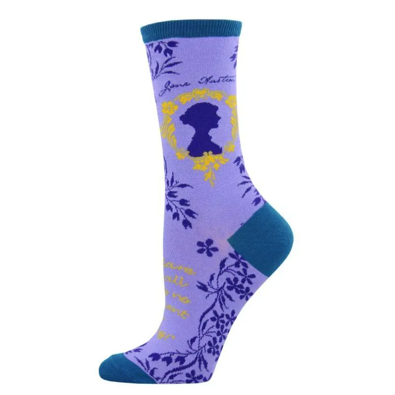 Lavender Jane Austen Socks Women's Crew Sock