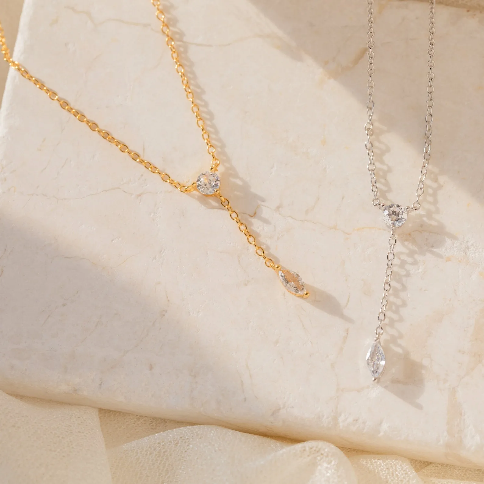 Leena Diamond Lariat Necklace