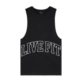 Letterman Muscle Tank -  Black