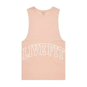 Letterman Muscle Tank - Dusty Rose